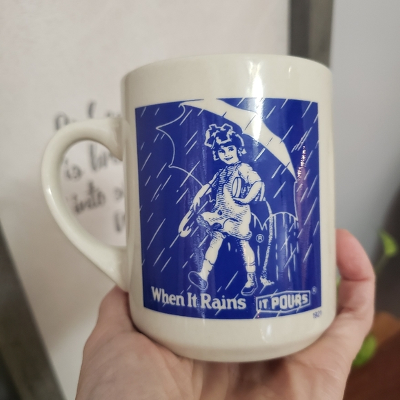 Vintage set of Morton Salt coffee mugs Set of 4 - Picture 3 of 11